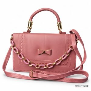 Pink Bow Shoulder Handbag