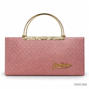 Pink Gold Handle Clutch