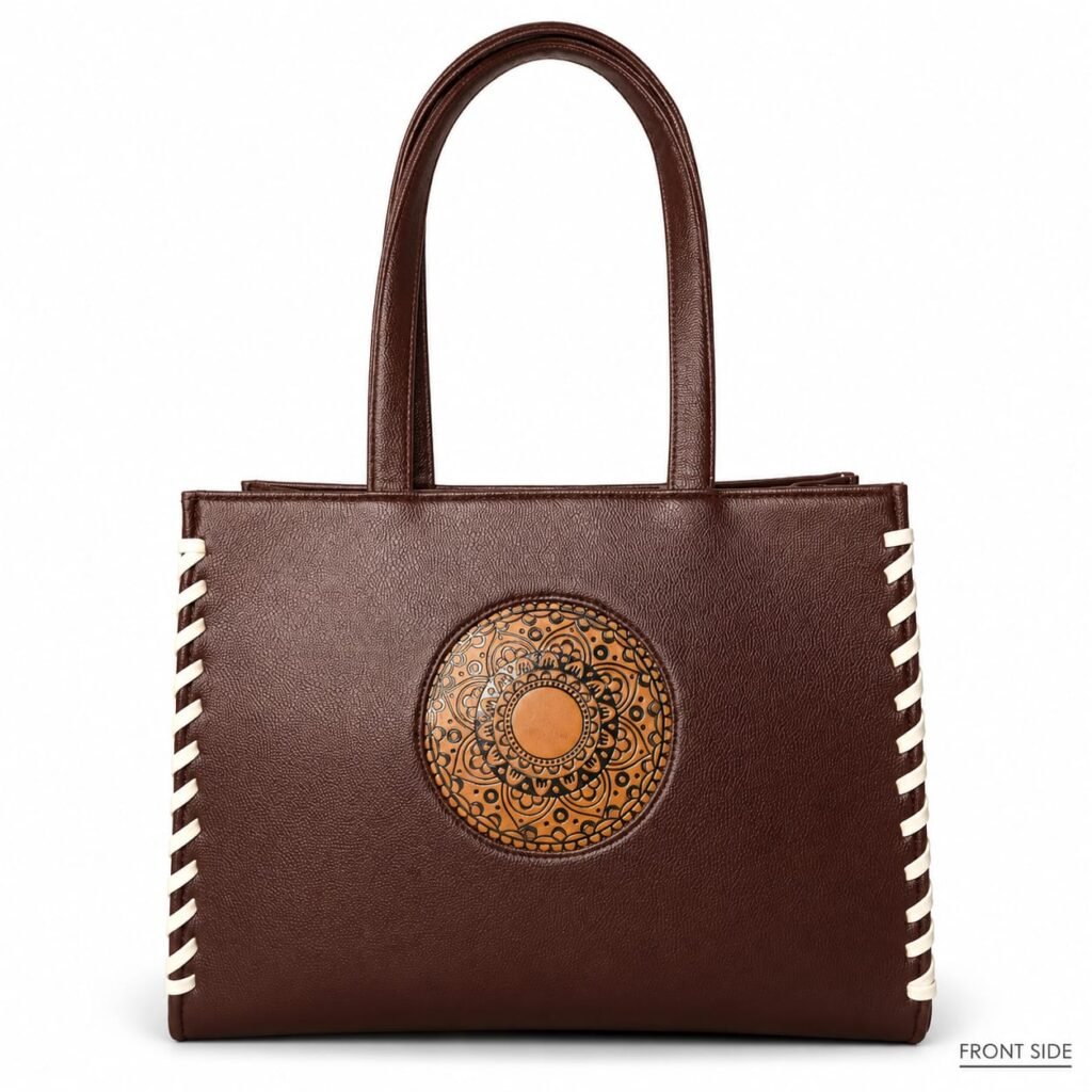 Brown Mandala Tote Bag