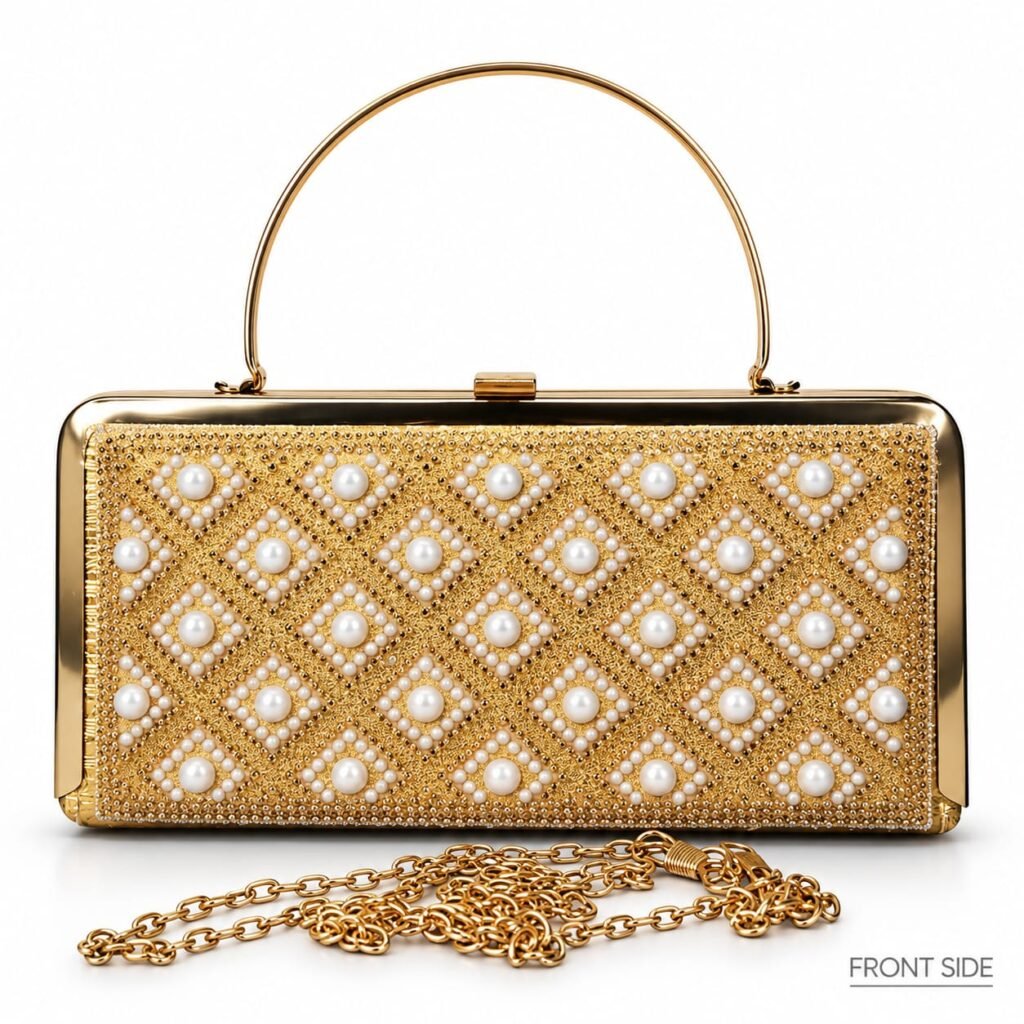 Gold Pearl Clutch